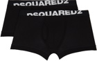 Dsquared2 Two-Pack Black Trunks Boxers