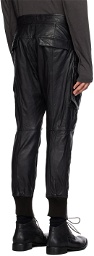 The Viridi-anne Black Belted Leather Pants