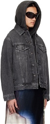 Acne Studios Black Faded Denim Jacket