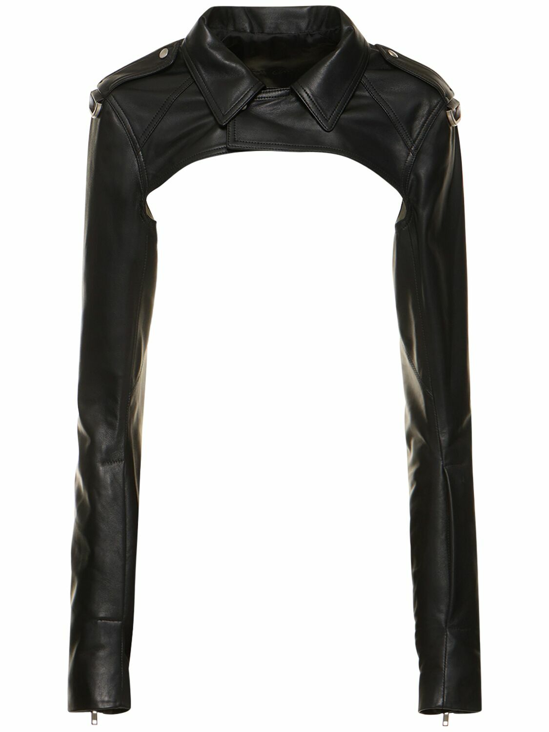 rick owens リックオウエンス　ボレロ　アウター RICK OWENS - Cropped Leather Bolero Jacket Rick Owens