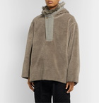 Fear of God - Oversized Faux Fur-Trimmed Fleece Hoodie - Brown