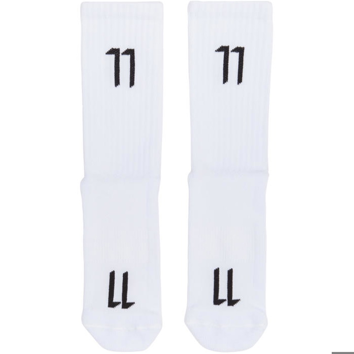 Photo: 11 by Boris Bidjan Saberi White Logo Socks