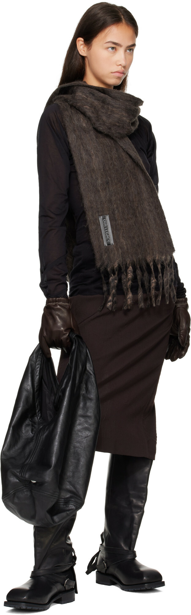 OUR LEGACY Brown Estate Scarf