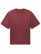 Acne Studios - Exford Logo-Appliquéd Garment-Dyed Cotton-Jersey T-Shirt - Burgundy