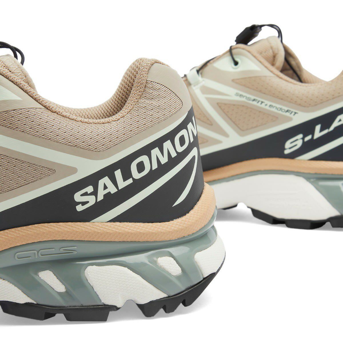 Salomon Xt-6 Sneaker in Oxford Tan/Carbon/Clearly Aqua Salomon Salomon Xt-6 Sneaker in Oxford Tan/Carbon/Clearly Aqua Salomon