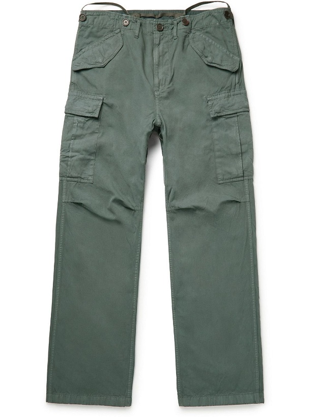 Photo: Visvim - Eiger Sanction Garment-Dyed Cotton-Twill Cargo Trousers - Green