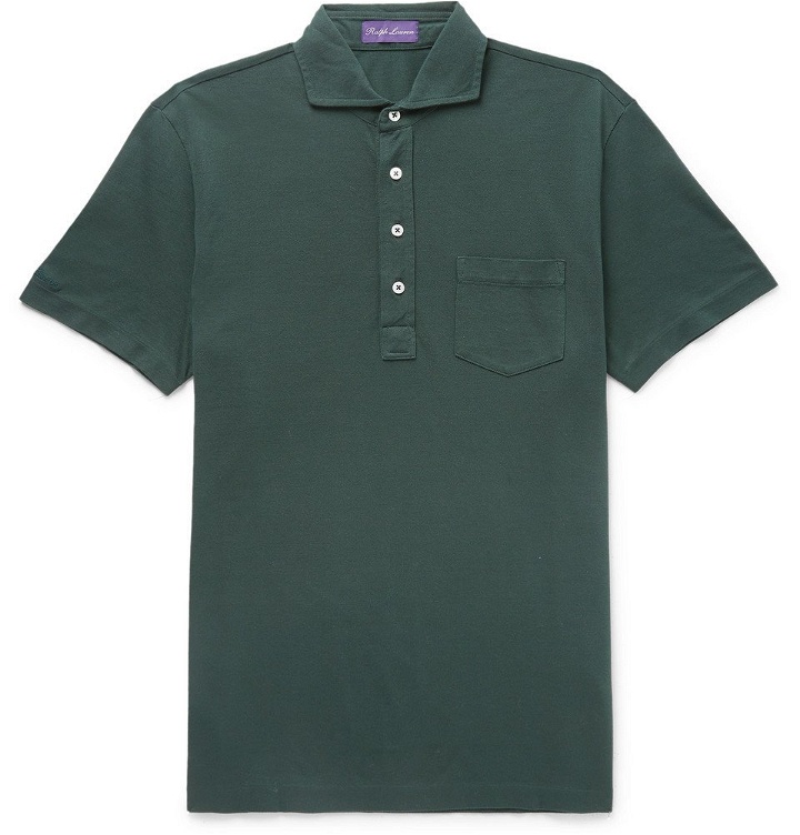 Photo: Ralph Lauren Purple Label - Cotton-Piqué Polo Shirt - Men - Army green