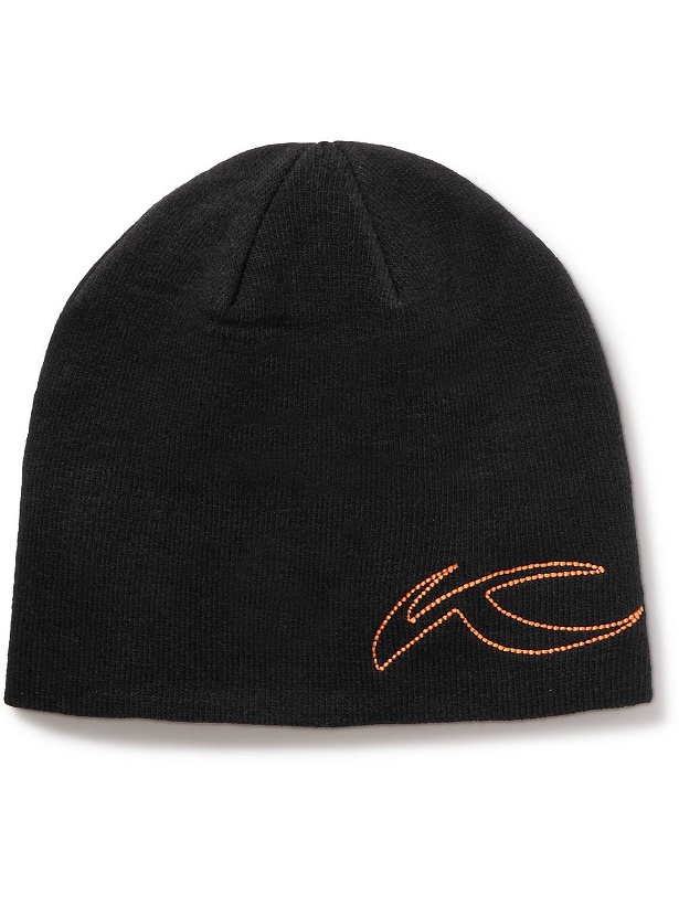 Photo: Kjus - Logo-Embroidered Ribbed-Knit Beanie