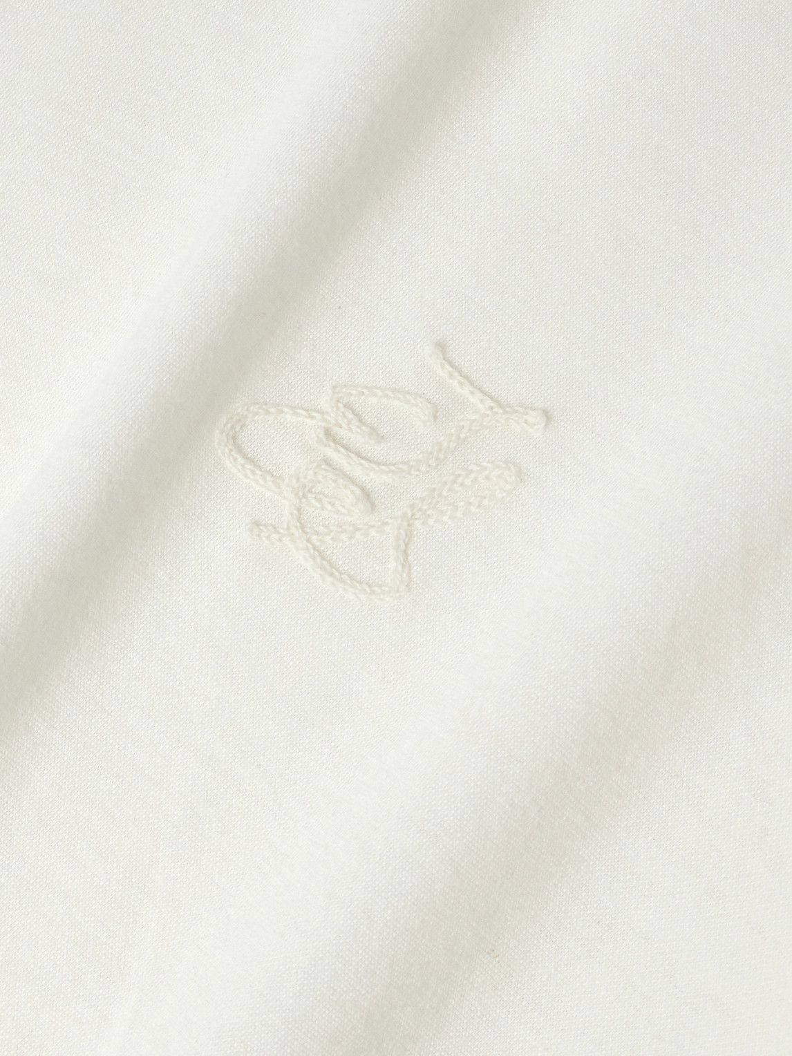 The Elder Statesman - Cotton and Cashmere-Blend T-Shirt - White