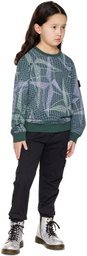 Stone Island Junior Kids Black Patch Cargo Pants