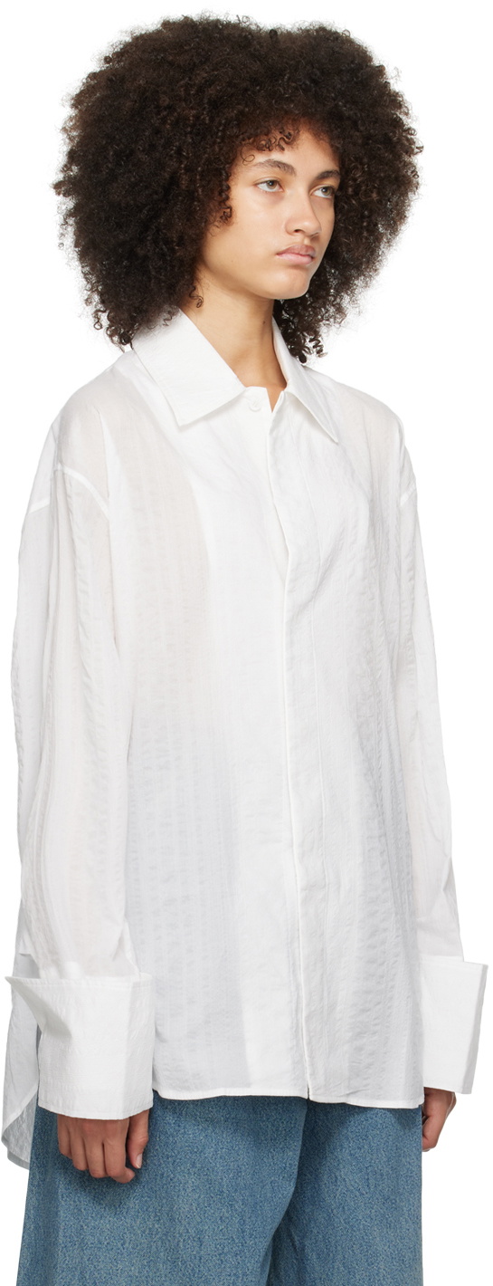 Subtle Le Nguyen White Droptail Shirt