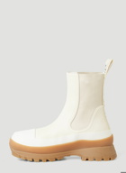 Trace Faux-Leather Chelsea Boots in Cream