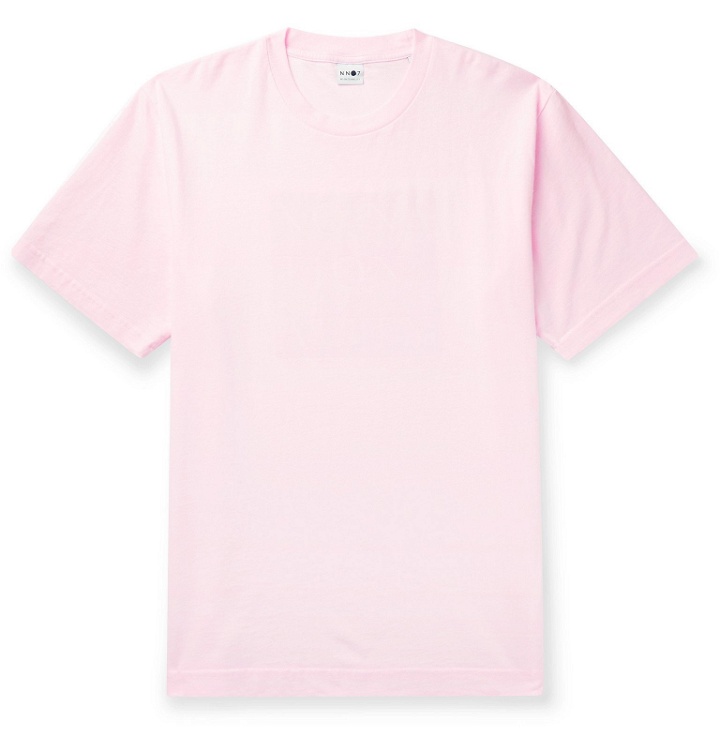 Photo: NN07 - Wilko Logo-Print Cotton-Jersey T-Shirt - Pink