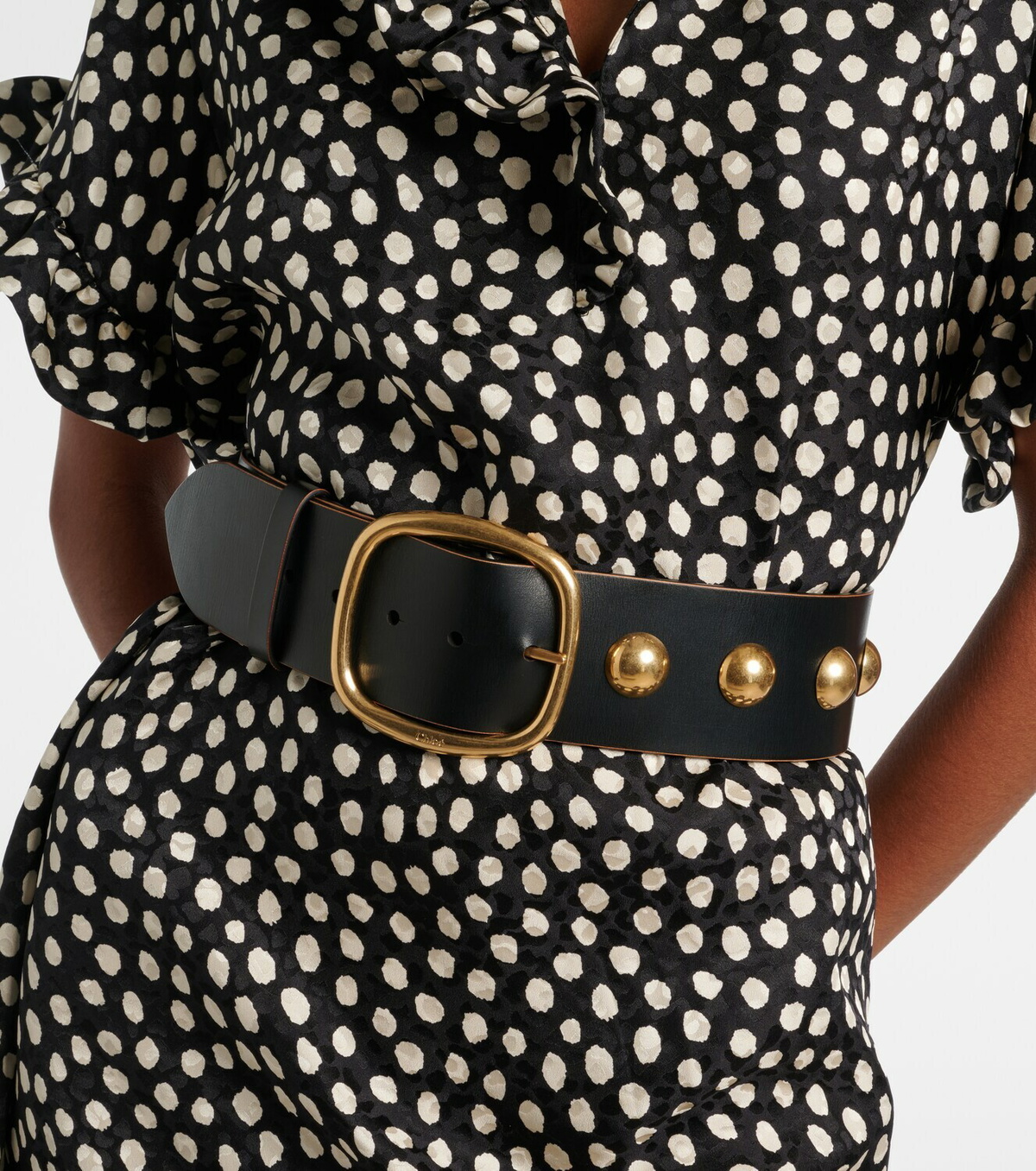 Chloé Chloé Midnight studded leather belt