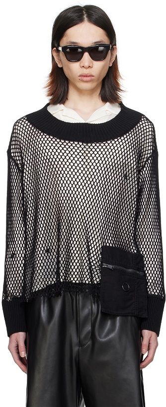 Photo: UNDERCOVER Black Zip Pocket Sweater