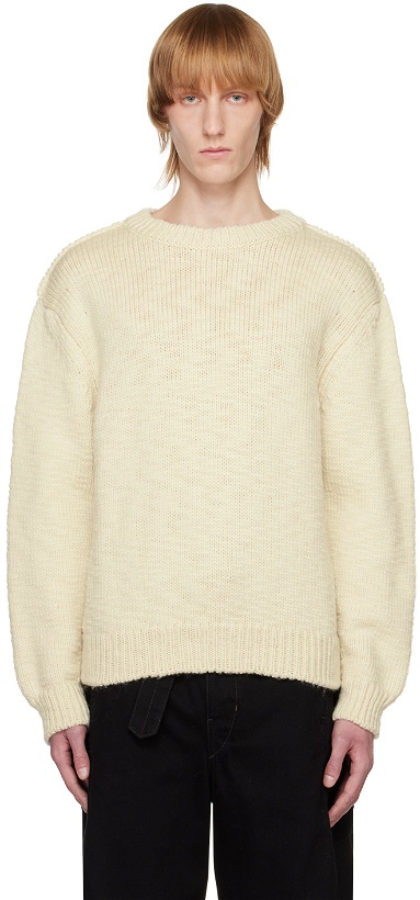 Photo: LEMAIRE Off-White Chunky Sweater