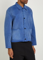 Cole Buxton Patch Pocket Cotton and Wool-blend Overshirt Blue