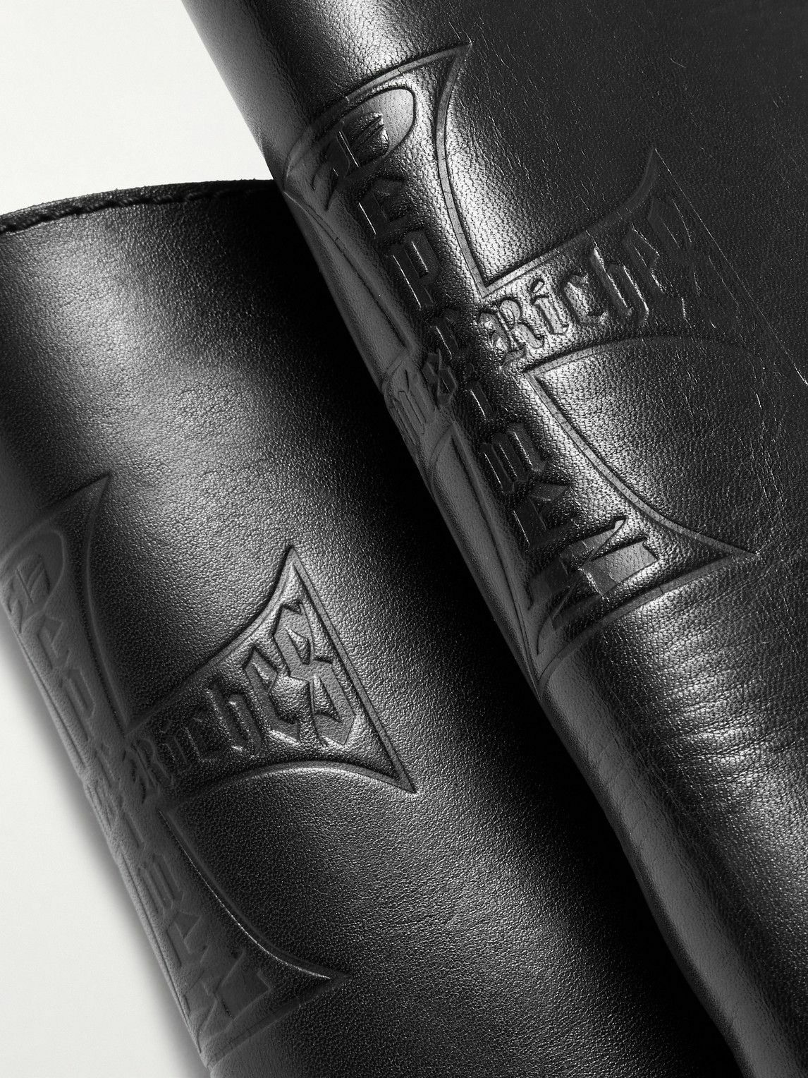 Enfants Riches Déprimés - Logo-Embossed Leather Boots - Black
