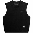 Neighborhood Men's Plain Knitted Vest in Black