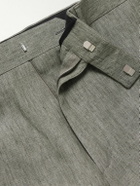 Kingsman - Slim-Fit Linen Suit Trousers - Green