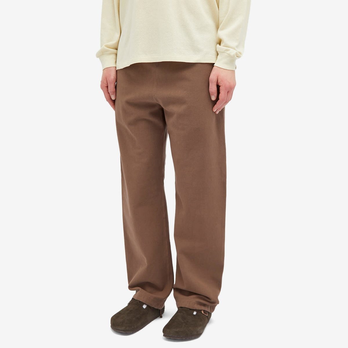 Auralee Men's Super Milled Sweat Pants in Brown Auralee