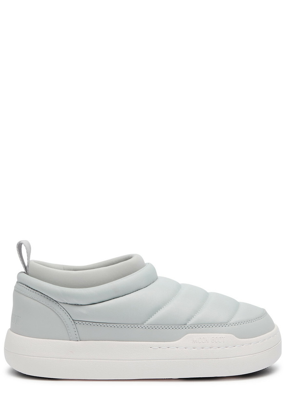 Photo: Moon Boot Park Quilted Panelled Nylon Sneakers Grey