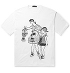 Undercover - Oversized Printed Cotton-Jersey T-shirt - White