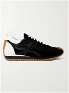 LOEWE - Flow Runner Leather-Trimmed Suede and Nylon Sneakers - Black