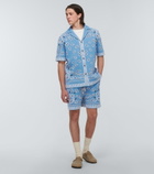 Alanui - Bandana cotton-blend piqué shorts