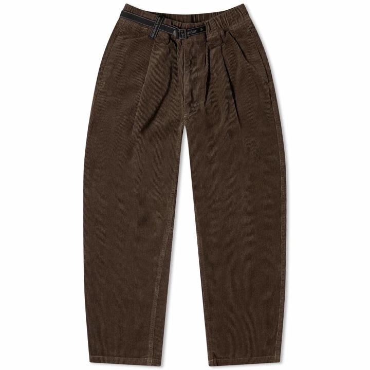 Photo: And Wander Men's Corduroy Pants in Dark Grey