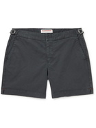 Orlebar Brown - Bulldog II Mid-Length Cotton-Blend Twill Swim Shorts - Gray