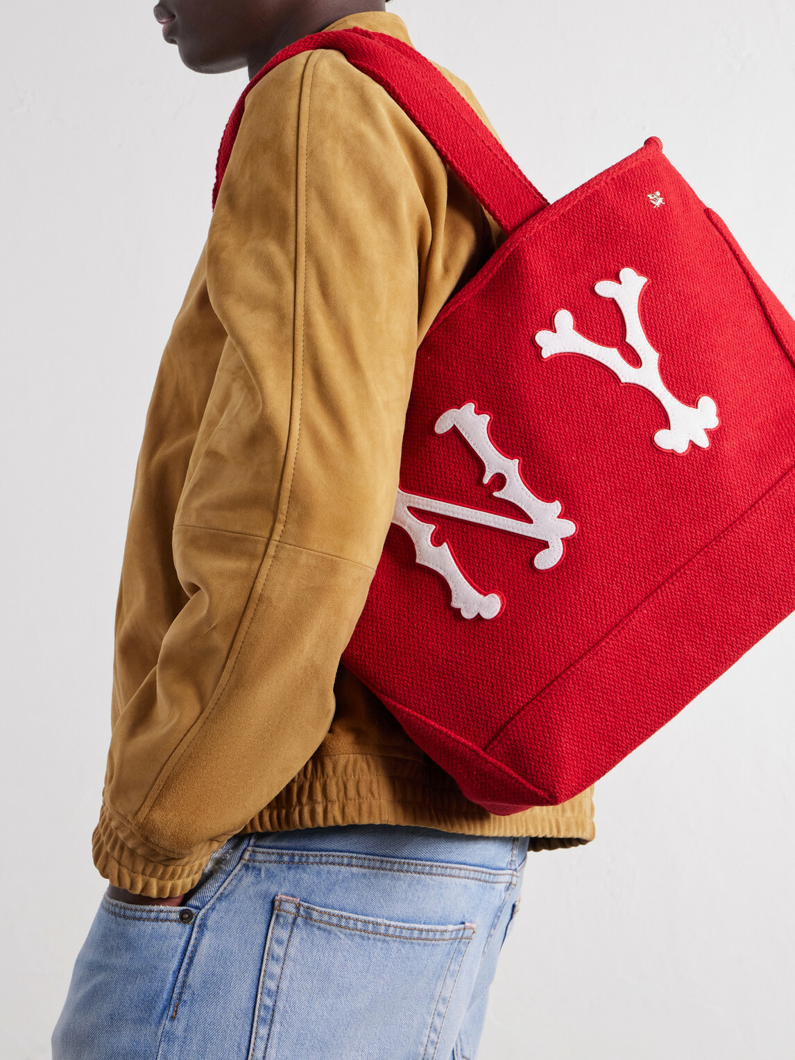Aimé Leon Dore - NY Highlanders Logo-Appliquéd Canvas Tote - Red