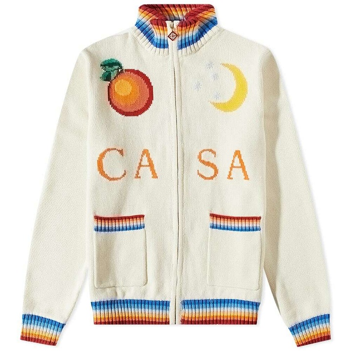 Photo: Casablanca Men's Casa Club Knit Jacket in Off-White