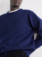 A.PRESSE - Paneled Wool Sweater - Blue