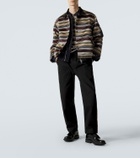 Sacai Striped blouson jacket