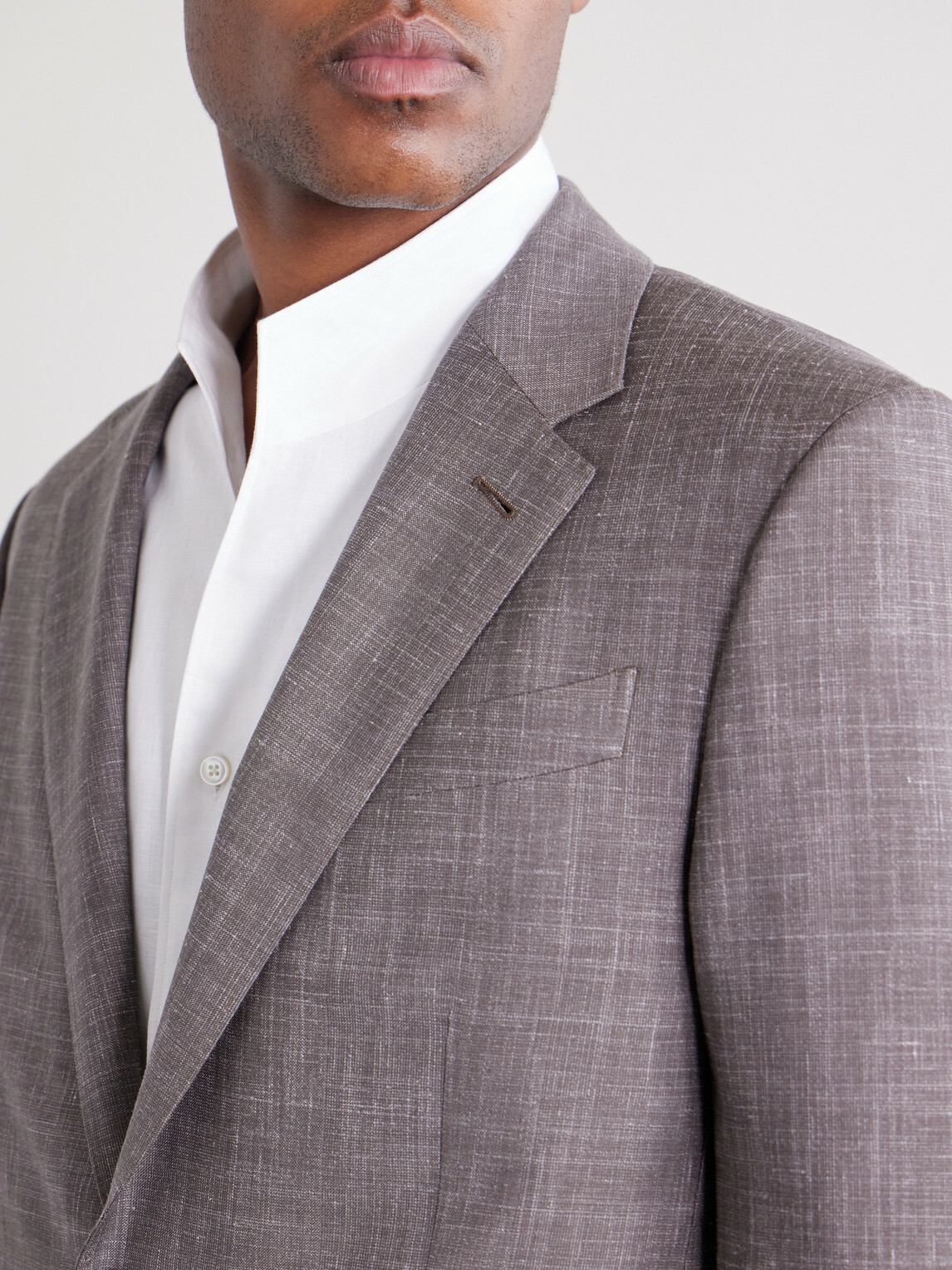 Zegna - Wool, Silk and Linen-Blend Suit Jacket - Brown