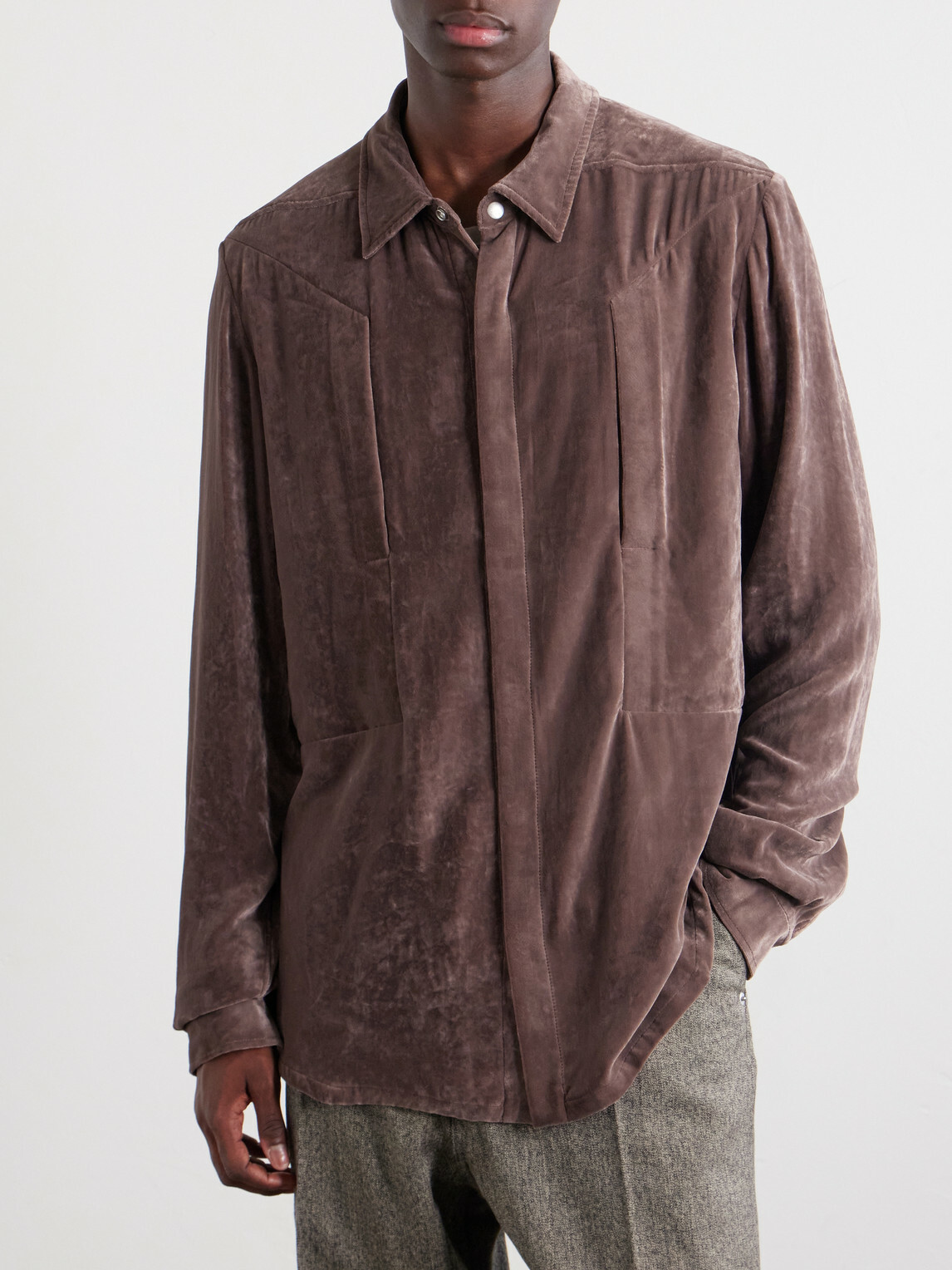Rick Owens - Fogpocket Velour Jacket - Purple
