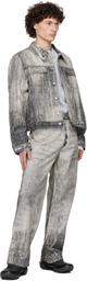 CAMPERLAB Gray Paint Print Jeans