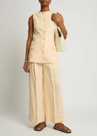 Faithfull The Brand Clover Wide-leg Linen Trousers Yellow
