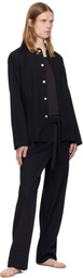 Tekla Black Poplin Pyjama Pants