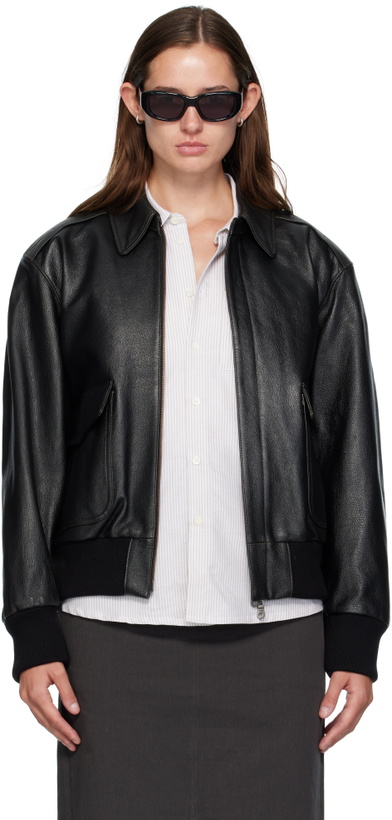 Photo: COOR Black A2 Leather Jacket