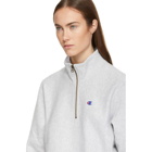 Champion Reverse Weave Grey Half-Zip Sweatshirt