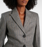 Erdem Pinstripe wool and mohair blazer
