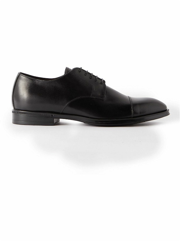Photo: Canali - Leather Derby Shoes - Black