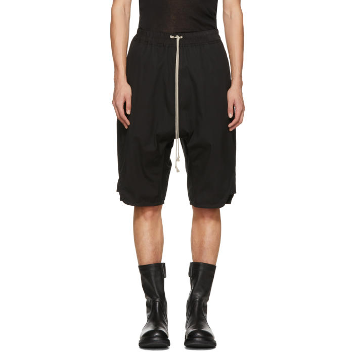 Photo: Rick Owens Black Basket Swinger Shorts 