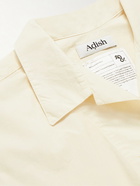 Adish - Camp-Collar Embroidered Garment-Dyed Cotton-Poplin Shirt - Neutrals