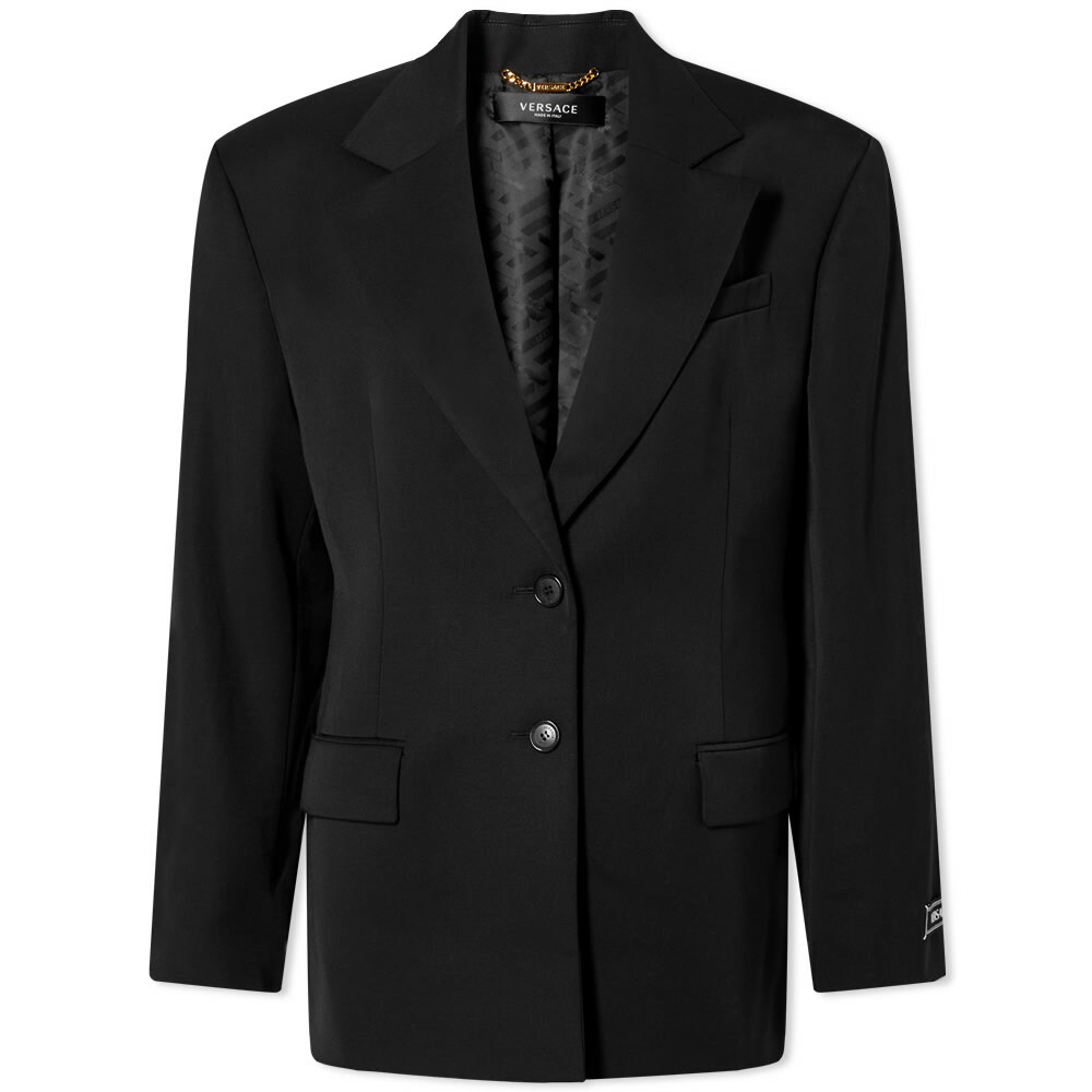 ジャケット Versace Oversized Single-Breasted Blazer Medusa Biggie Single-Breasted Blazer Black | VERSACE US
