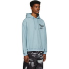 Moschino Blue Reverse Double Question Mark Hoodie