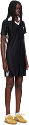 adidas Originals Black Adicolor 3-Stripes Pinstripe Minidress