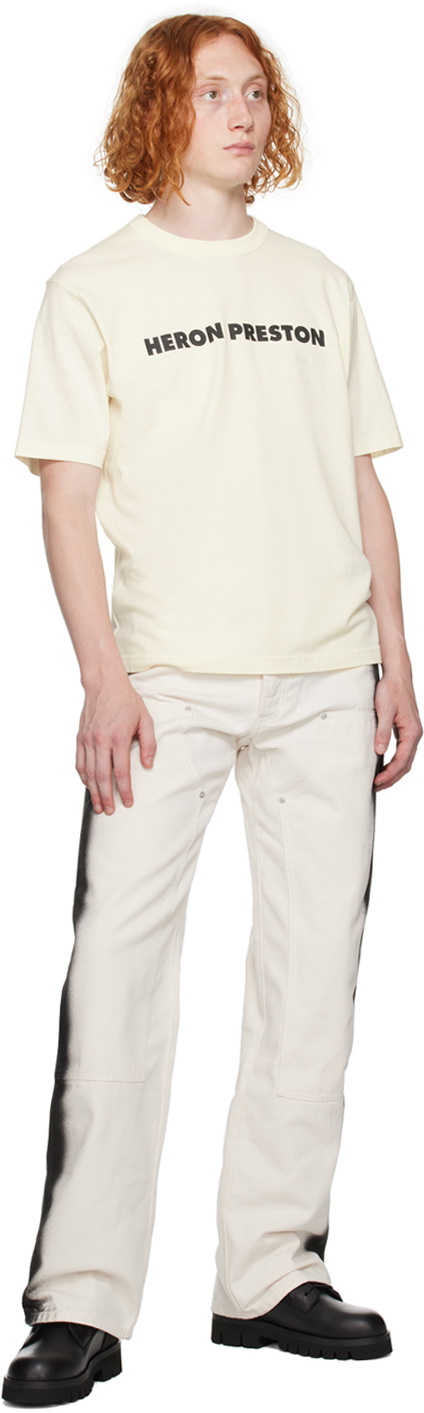 Heron Preston White & Black Gradient Pants